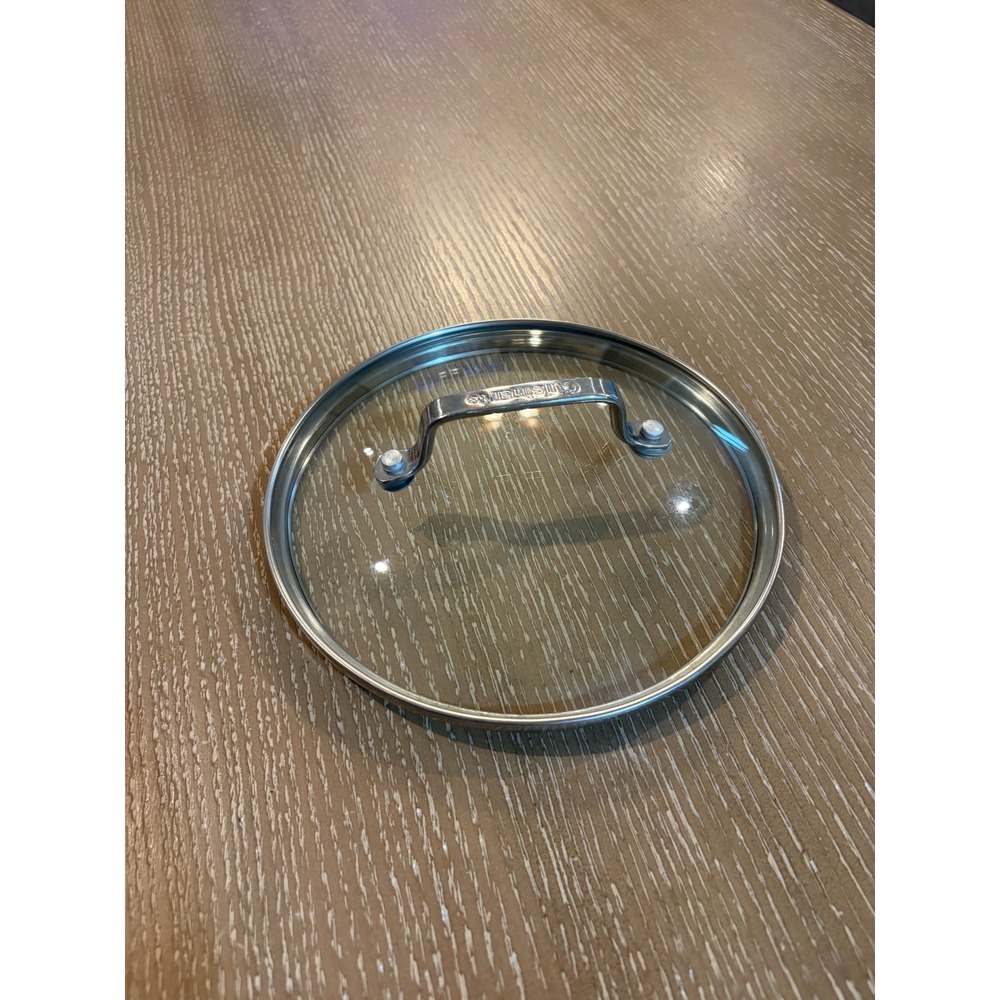 Cuisinart Replacement Lid 7" Inside Diameter Glass Stainless Steel Pot Pan Cove